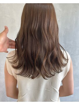 キチ(kichi.) [kichi.] セミロング×カーキラベンダー