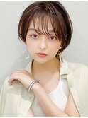 似合わせカット丸みショートデザインカラー20代30代40代新宿