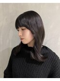 【YOKE】韓国ヘアミディアム暗髪20代30代