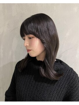 ヨーク(YOKE) 【YOKE】韓国ヘアミディアム暗髪20代30代