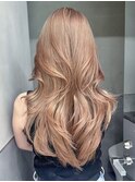 くびレイヤー美髪ホワイトピンクレイヤーロング_ba485081