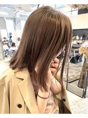 ベージュカラーミルクティーカラーグレージュブリーチカラー艶髪