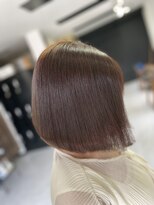 サンズカラー(3’s color)&nbsp;艶ベージュボブスタイル