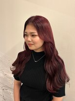 ヘアデザイン アクスト 西宮北口本店(HAIR DESIGN axt) ☆Wカラーでパキッとワインレッド