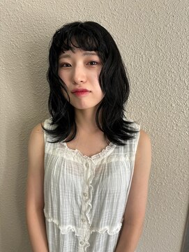 サラ 天神大名店(SARA) 【大名】透明感ブラック/コテ巻き