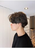 センターパートカルマパーマ