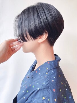 モリオフロムロンドン 松戸店(Morio from London) 【morio松戸】ショートボブ刈り上げ黒髪ハンサムショート