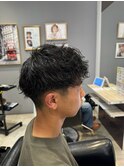 ツイストスパイラルパーマ×刈り上げ