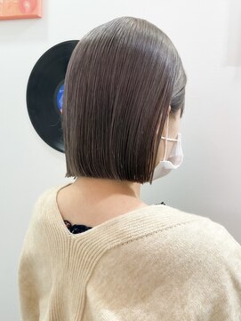 デート 下北沢(DATE) 下北沢タッセルボブ切りっぱなしミディアムダブルカラーブリーチ