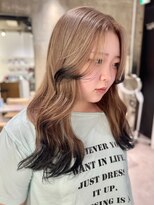 ヨーク(yoke)&nbsp;【 yoke×HINAKO】ミルクティーベージュ/エンドカラー/レイヤー