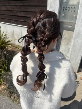 編みおろしアレンジ