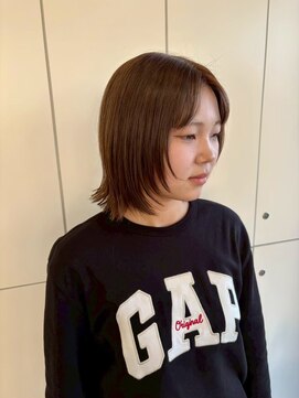 ユイマァル 岡山店(YUIMARL) くびれヘア20代30代40代ハッシュカットクールショートブラウン