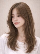 ロティー 天神(loty)&nbsp;レイヤー ブリーチ ダブルカラー 顔周りカット 透明感 20代30代