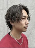 サーフカール波巻きシャドウパーマニュアンスパーマツイスト