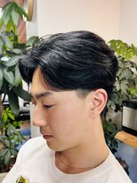 ミスターベイビー(Mr.BABY) 大人ビジネスショート/センターパート/毛流れパーマ