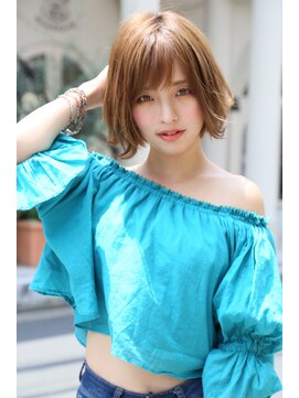 ロエナ(ROENA) 2030代40代50代ウエーブミディアム似合わせカットメルティカラー