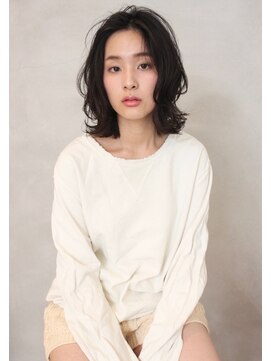 ソルト(Salt) 大名<Salt>ラフウエーブミディ×ベージュカラー(OKABE)1