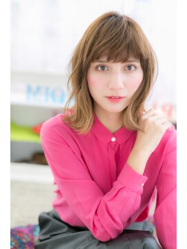 ミック ヘアアンドメイク アップ 駒込店(miq Hair&Make up) ラフニュアンス外ハネカール外国人風ボブレイヤーb1