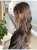 tuuli☆30代40代ペールベージュ切りっぱなしロング 158