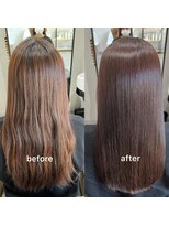 ミントリーフ(Mint leaf)&nbsp;髪質改善　カラーエステ　ビフォーアフター