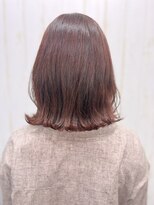 アトリエMAI 北千住 【イルミナカラー】艶感ナチュラルピンクブラウン×くびれボブ