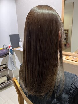 ココペリヘアー 高濃度水素トリートメントミネコラ×ロング×マットアッシュ