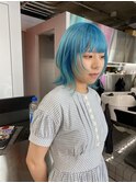 アクアブルーとウルフ