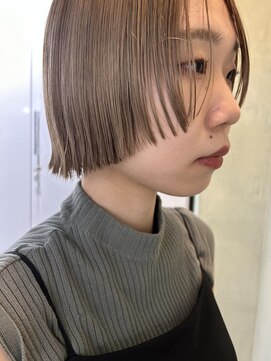 ジェムバイアルテフィーチェ(gem by artefice) マッシュミニボブ×ミルクティーベージュ