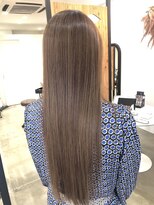 サンタフェ 岐阜島店(Santa'Fe) 髪質改善/艶髪アッシュベージュ/ロングストレート