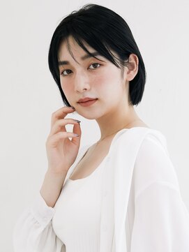 オンク 新宿(onk) 黒髪/グレーベージュ/レイヤーロング/前髪パーマ[新宿駅]