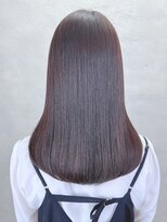 アルバム 渋谷パルコ(ALBUM) サラサラヘア_フルバングレッドブラウンハッシュカット_ba464281