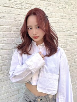 シー(SEA) pinkcolor/ゆるふわセンターパート