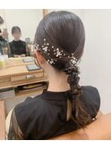 編みおろしヘアアレンジ