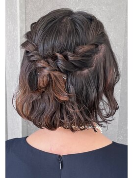 ロンド 表参道店(Lond) ボブでも可愛いハーフアップ