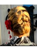 ヘアセット　浴衣　振袖　袴　訪問着