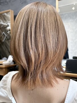 アルファ 我孫子店(alpha) ミルクティー/レイヤースタイル/ボブルフ/ 透明感カラー/我孫子