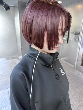 エメ 大宮(Aime) 髪質改善ボルドーカラー似合わせミニボブ Aime大宮