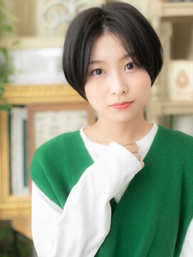 カバーヘア イヴ 戸頭店(COVER HAIR EVE) センターパート小顔ミニボブショートマッシュh4戸頭20代30代40代