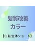 【白髪/全体ショート】髪質改善カラー