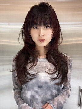 ハローバイシー 仙台(Hello by Sea) ココアベージュ×レイヤー[小顔/黒髪/オリーブグレー]