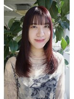 フィル(fil)&nbsp;ロングレイヤー／ピンクブラウン