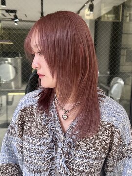 シンシェアサロン 原宿店(Qin shaire salon) レイヤー×ピンクベージュ