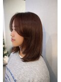 顔まわりレイヤー　ブラウン　越谷