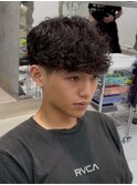 シャドウパーマメンズマッシュ無造作パーマ癖毛風パーマ