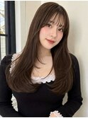 小顔レイヤーと透明感グレージュ