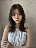 ミルクティーブロンド/ダークブルー/デジタルパーマ/中央林間