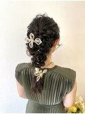 編みおろしヘアセット