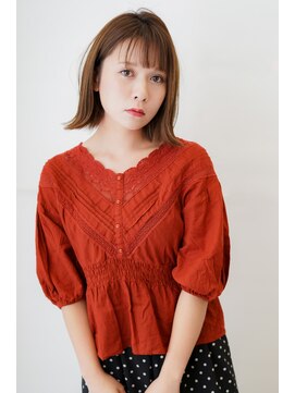 ユキオ オブ ヘアー(YUKIO of Hair) 大人カワイイナチュラル外ハネ小顔ボブ