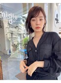 トレンド外ハネボブスタイル【 middle daikanyama】丸岡奈央