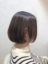 サイン(SIGN)&nbsp;前髪なし大人ボブ/30代40代50代/江渡裕司/白髪ぼかしハイライト